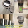 Thùng rác inox gạt tàn nắp lật dạng tròn