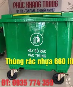 Thùng rác nhựa 660 lít